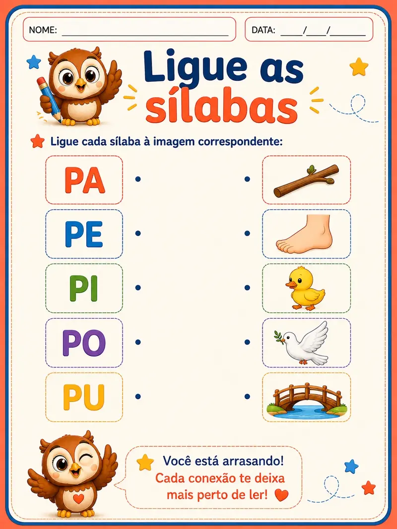Amostra 1 de atividade do ABC em Casa