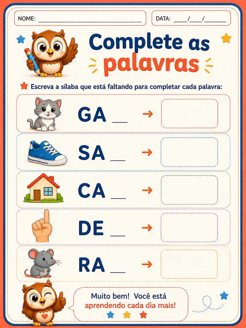 Amostra 5 de atividade do ABC em Casa