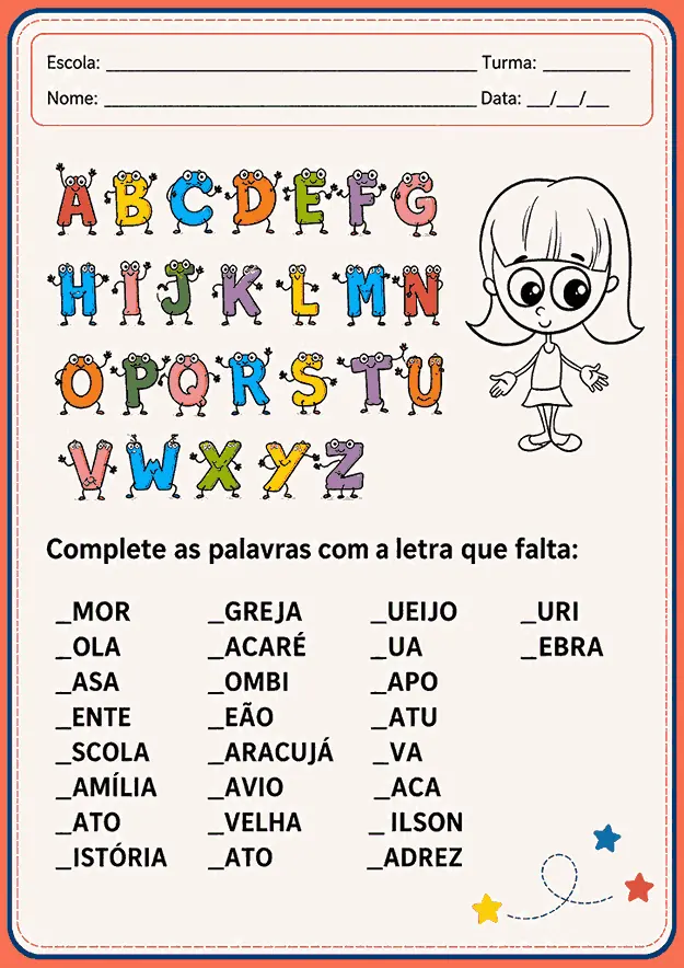 Amostra 8 de atividade do ABC em Casa