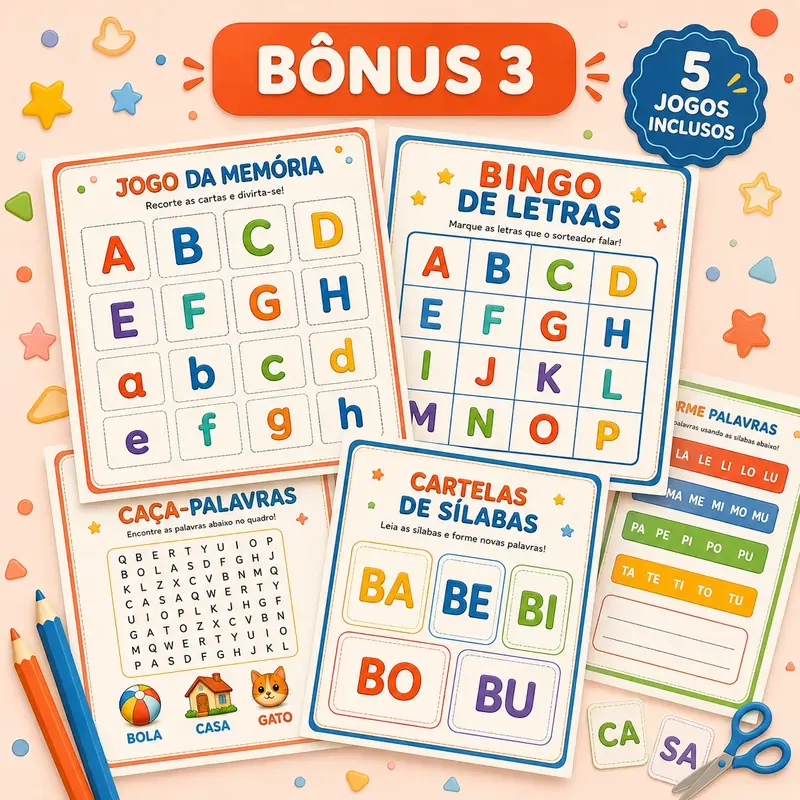 Capa do bônus 3: Jogos e Cartelas para Imprimir