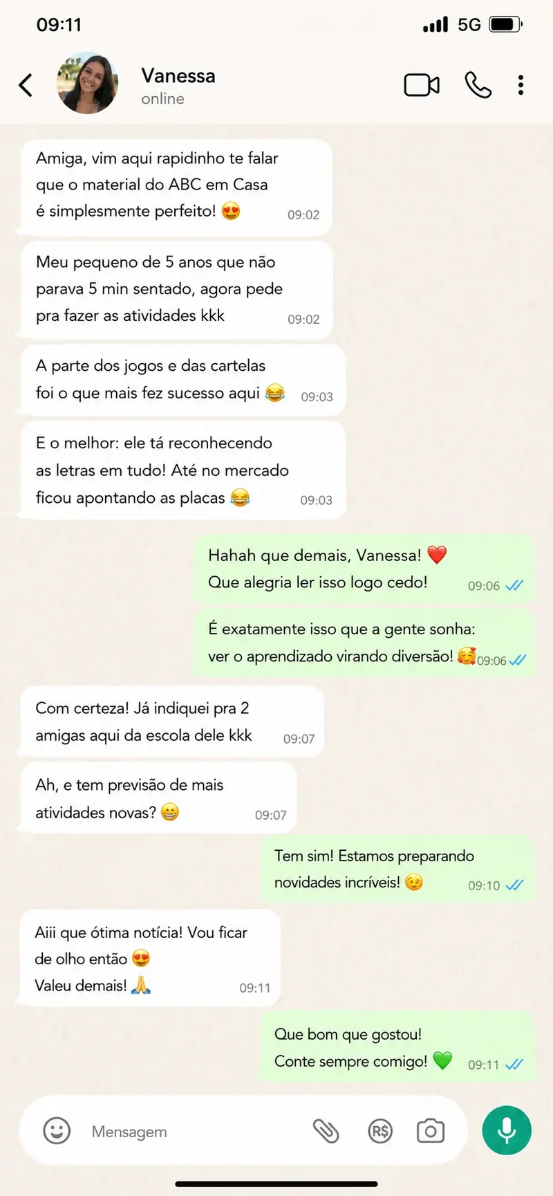 Print de feedback de cliente 5